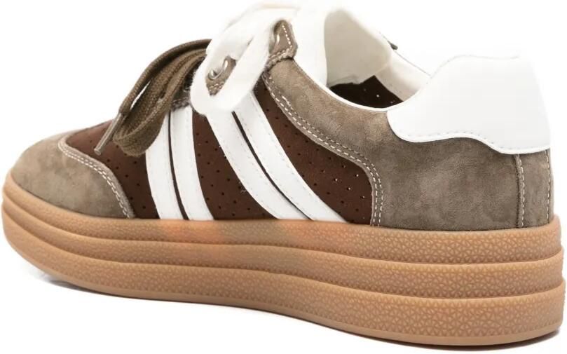 SERGIO MORETTI FIRENZE Sneakers met plateauzool Bruin - Foto 3
