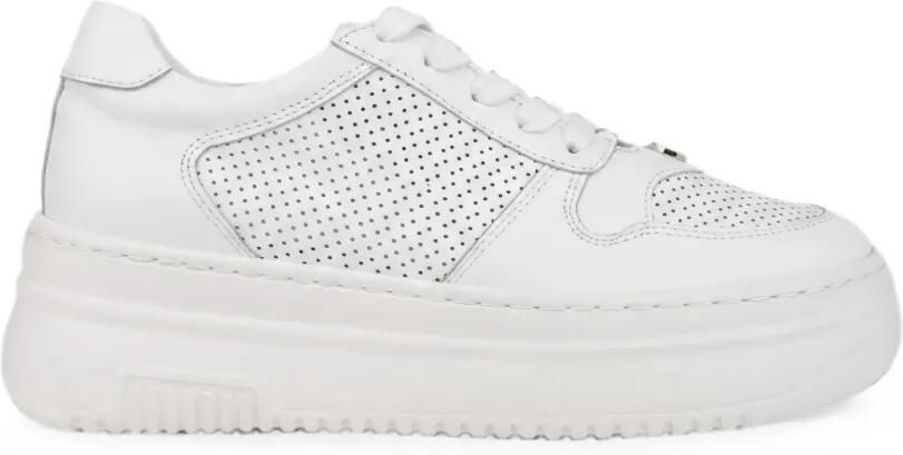 SERGIO MORETTI FIRENZE Sneakers met plateauzool en geperforeerd detail Wit