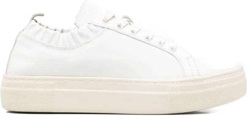 SERGIO MORETTI FIRENZE Sneakers met plateauzool en ruches Wit