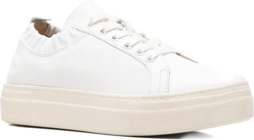 SERGIO MORETTI FIRENZE Sneakers met plateauzool en ruches Wit - Foto 3