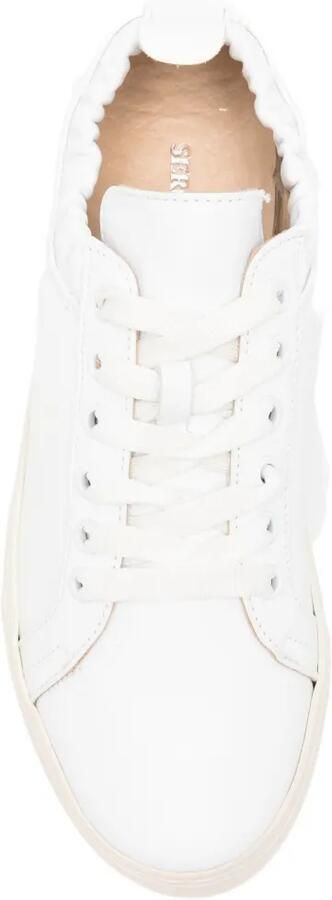 SERGIO MORETTI FIRENZE Sneakers met plateauzool en ruches Wit - Foto 4