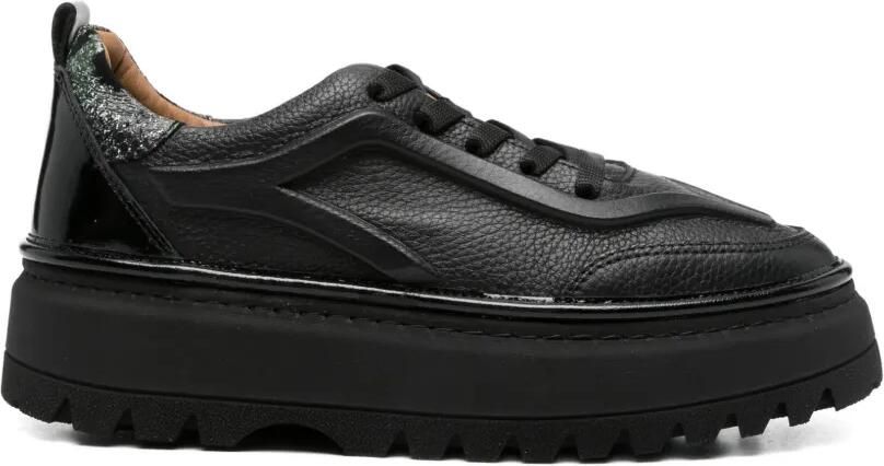 SERGIO MORETTI FIRENZE Sneakers met plateauzool en textuur Zwart