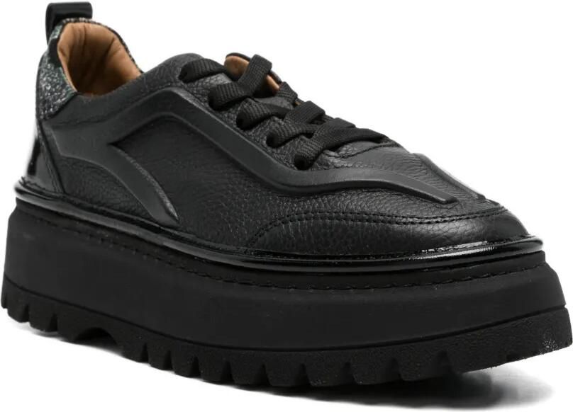 SERGIO MORETTI FIRENZE Sneakers met plateauzool en textuur Zwart - Foto 2