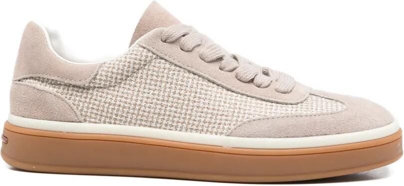 SERGIO MORETTI FIRENZE Sneakers met suède vlak Beige