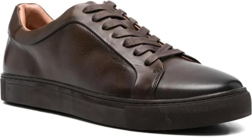 SERGIO MORETTI FIRENZE Sneakers van bewerkt leer Bruin - Foto 2