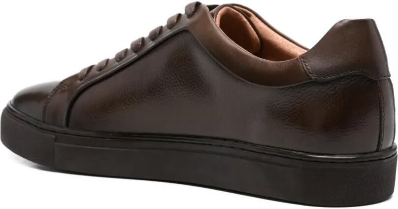 SERGIO MORETTI FIRENZE Sneakers van bewerkt leer Bruin - Foto 3