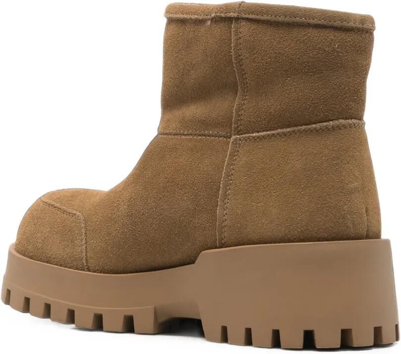 SERGIO MORETTI FIRENZE suede chunky-sole ankle boots Beige - Foto 2