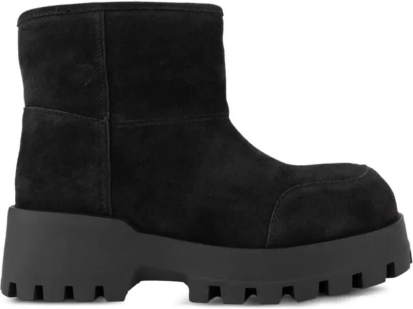 SERGIO MORETTI FIRENZE suede chunky-sole ankle boots Zwart