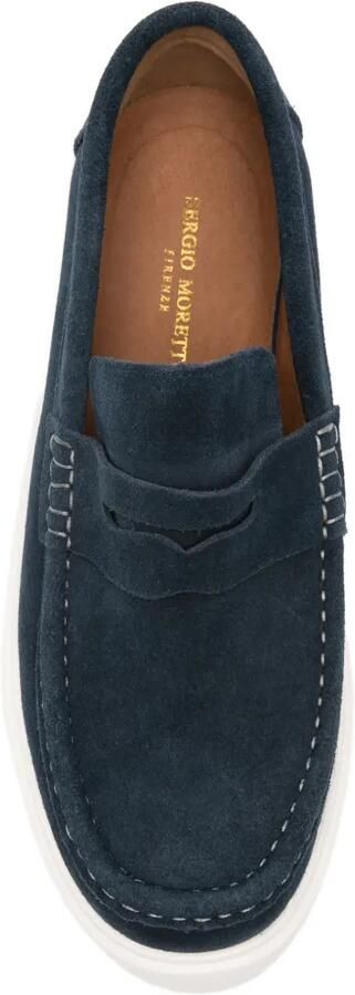 SERGIO MORETTI FIRENZE Suède loafers Blauw - Foto 3