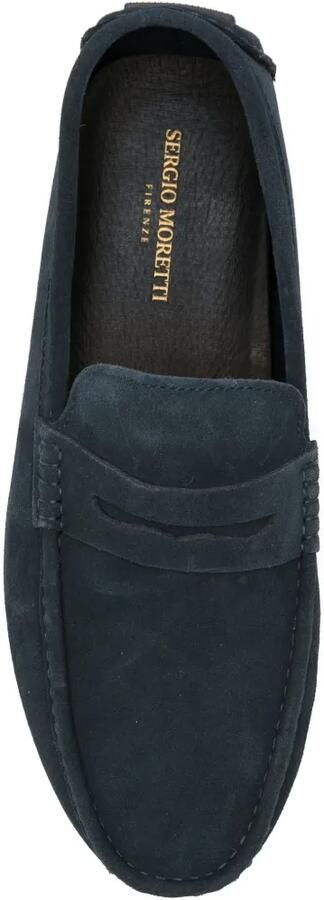SERGIO MORETTI FIRENZE Suède loafers Blauw - Foto 4