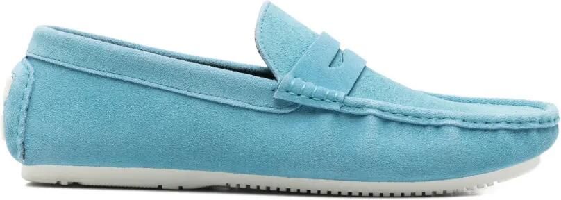 SERGIO MORETTI FIRENZE Suède loafers Blauw