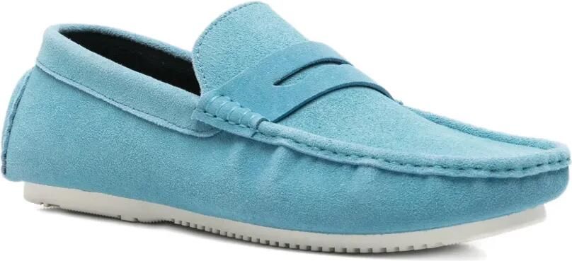 SERGIO MORETTI FIRENZE Suède loafers Blauw - Foto 3