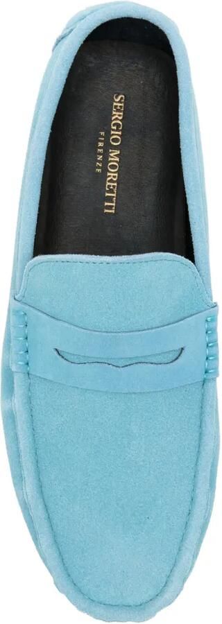 SERGIO MORETTI FIRENZE Suède loafers Blauw - Foto 4
