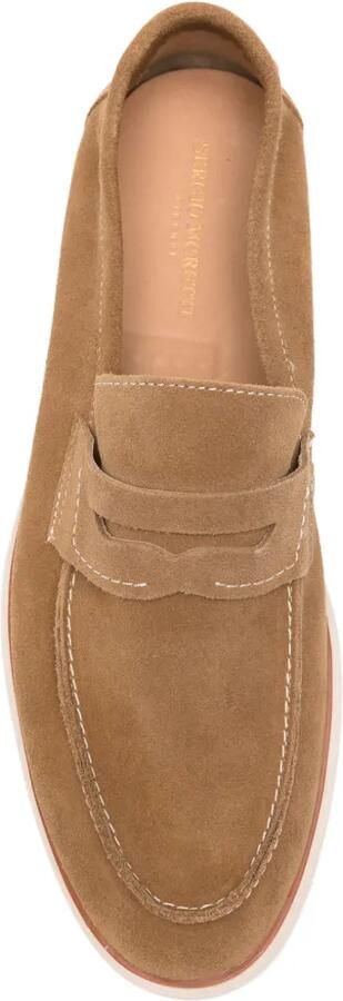 SERGIO MORETTI FIRENZE Suède loafers Bruin - Foto 4