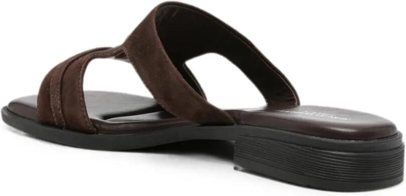 SERGIO MORETTI FIRENZE Suède sandalen met gesp Bruin - Foto 2