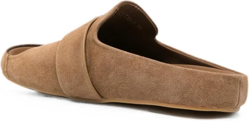 SERGIO MORETTI FIRENZE Verfraaide slippers met open neus Bruin - Foto 3