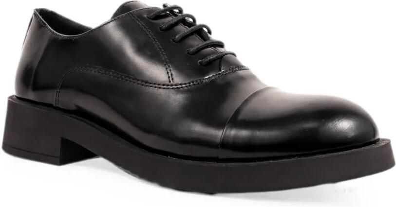 SERGIO MORETTI FIRENZE Veterschoenen met bewerkte neus Zwart - Foto 2