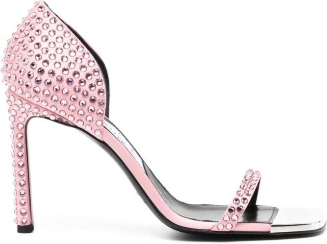 Sergio Rossi 100mm leren laarzen met studs Roze