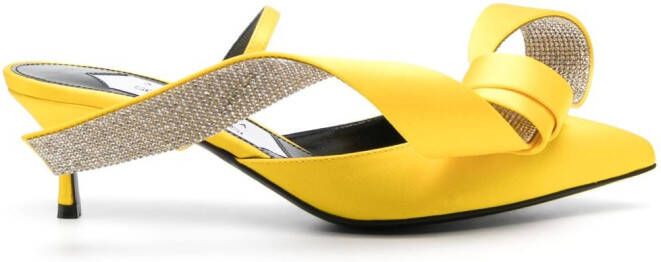 Sergio Rossi 50 mm Marquise leren sandalen Geel