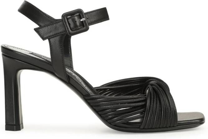 Sergio Rossi Akida leren sandalen Zwart