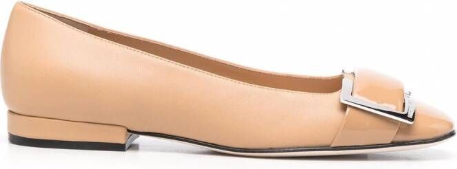 Sergio Rossi Ballerina's met gespdetail Beige