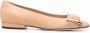 Sergio Rossi Ballerina's met gespdetail Beige - Thumbnail 1