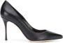 Sergio Rossi Godiva 90 mm pumps met slangenleer-effect Zwart - Thumbnail 1
