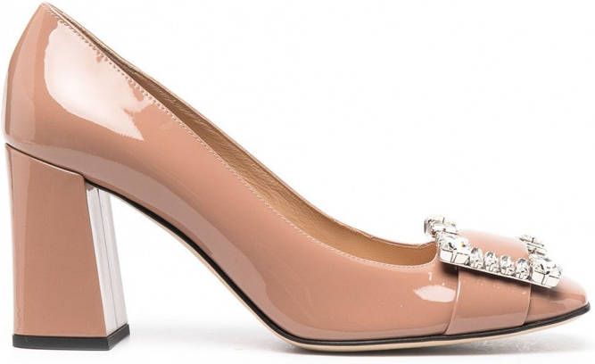 Sergio Rossi Gelakte pumps Beige