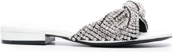 Sergio Rossi Evangelie sandalen verfraaid met kristal Zilver