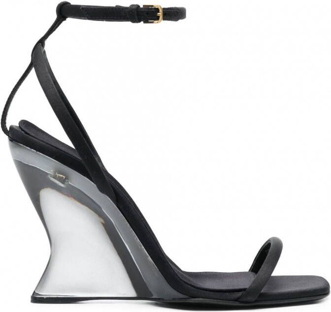Sergio Rossi Evangelie sandalen met sleehak Zwart