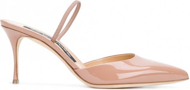 Sergio Rossi Gelakte slingbacks Beige