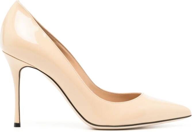 Sergio Rossi Godiva 90 mm leren pumps Beige