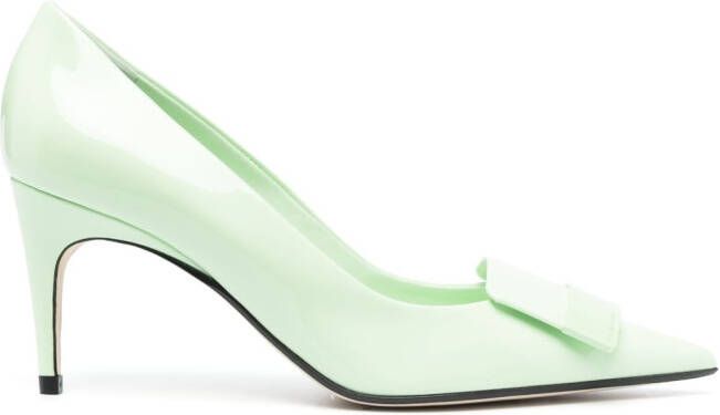 Sergio Rossi Leren pumps Groen