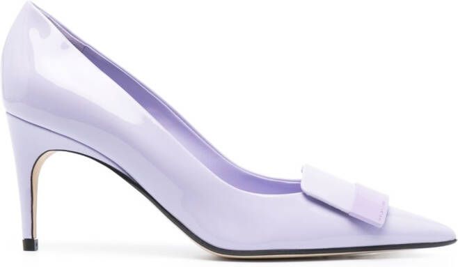 Sergio Rossi Leren pumps Paars