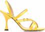 Sergio Rossi Leren sandalen Geel - Thumbnail 1