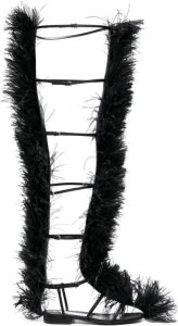 AREA Leren sandalen Zwart