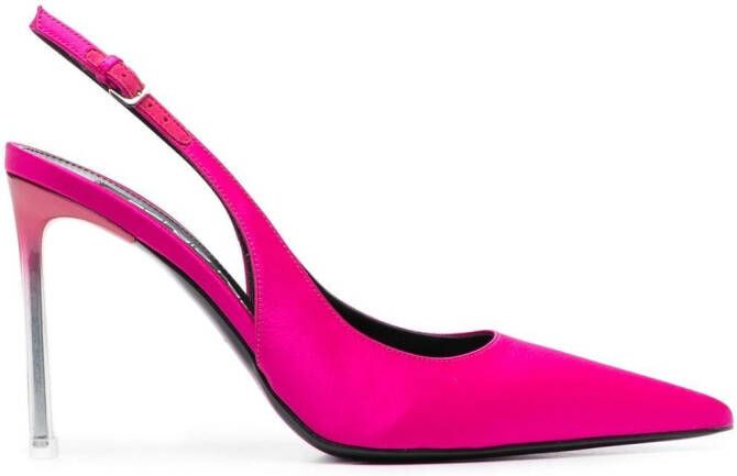 Sergio Rossi Leren slingback pumps Roze