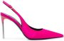 Sergio Rossi Leren slingback pumps Roze - Thumbnail 1