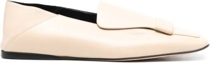 Sergio Rossi Loafers met vierkante neus Beige