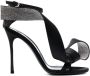 Sergio Rossi Marquise leren sandalen Zwart - Thumbnail 1