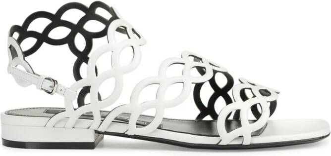 Sergio Rossi Mermaid leren sandalen Wit