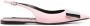 Sergio Rossi Miroir leren slingback pumps Roze - Thumbnail 1