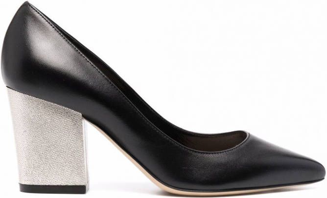 Sergio Rossi Nappa Seventy pumps met blokhak Zwart