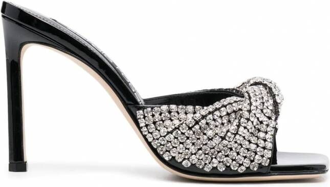 Sergio Rossi Palladium sandalen verfraaid met kristallen Zwart