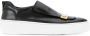 Sergio Rossi plaque detail slip-on sneakers Zwart - Thumbnail 1