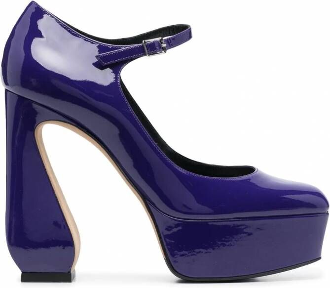 Sergio Rossi pumps met plateauzool Paars