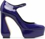 Sergio Rossi pumps met plateauzool Paars - Thumbnail 1