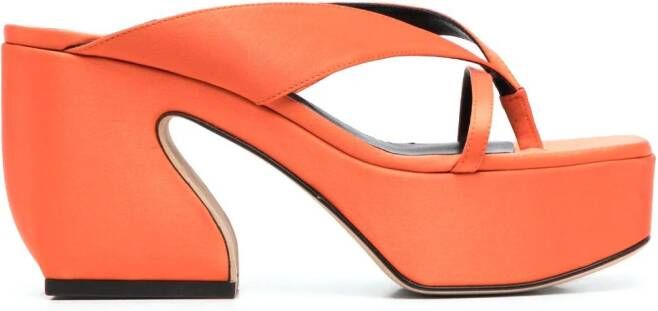 Sergio Rossi Sandalen met open neus Oranje