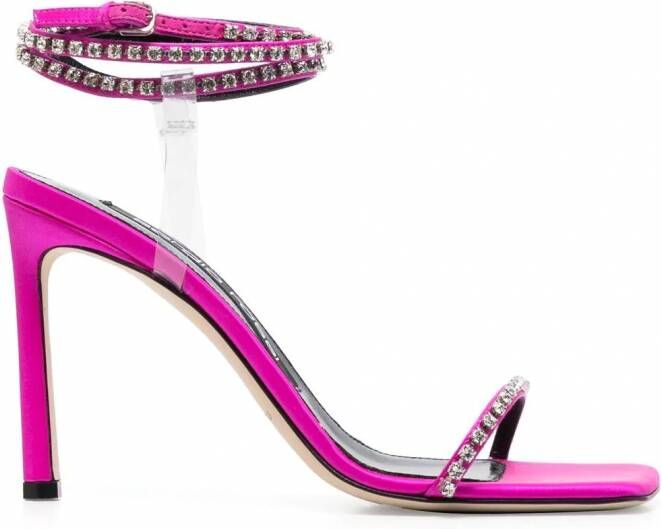 Sergio Rossi Sandalen verfraaid met kristal Roze