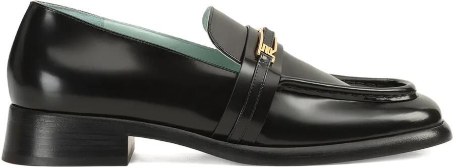 Sergio Rossi 25 mm Bitt leren loafers Zwart